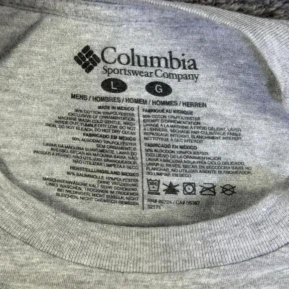 Columbia Sportswear T-Shirt Mens Large Gray Graphic Altitude Attitude 1938 Tee - Picture 7 of 9